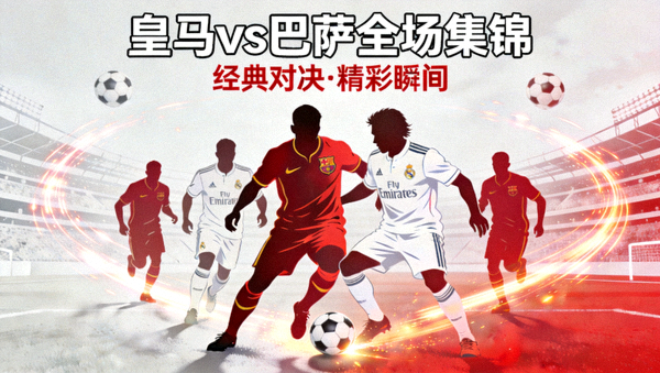 皇马对阵巴萨全场集锦封面图